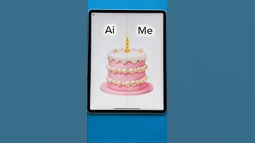 AI ￼vs Me pink cake #art #creativeartemoji #drawing #aivsartists #procreate