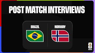 Haaland, Nyland & Schjelderup Answer Questions After Brazil 1-2 Norway