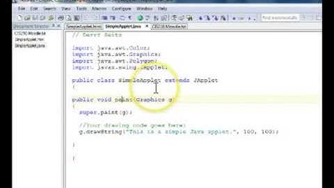 Java Applets Part 3: Simple Applet