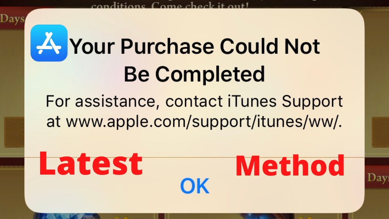 how to fix your purchase could not be completed ( iOS 15 ) - YouTube