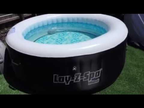 #WEJOY AquaSpa Portable Hot Tub 61X61X26 Inch Air Jet Spa 2-3 Person  Inflatable Square Outdoor Heated Hot Tub Spa with 120 Bubble Jets,  Black/White