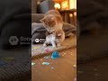 A Toy Ball Pops… and Both Cats Freak Out! 😳🐾
