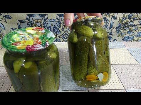 Video: Cucumbers for the winter with citric acid in liter jars