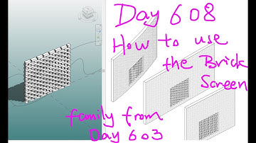 Revit Exercise (Day 608) - How to use the Brick Screen from Day 603