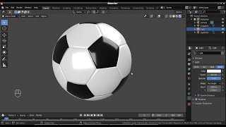 Создать футбольный мяч в Blender. Урок 3D-моделирования
