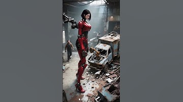 The tall female robot is in the abandoned factory.#robots #robotics #robotic