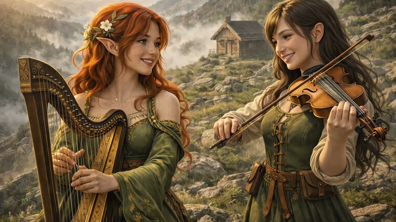 Joyful Celtic Fantasy Music 🌿 Magical Mountain Adventure | Uplifting Medieval Folk Ambience