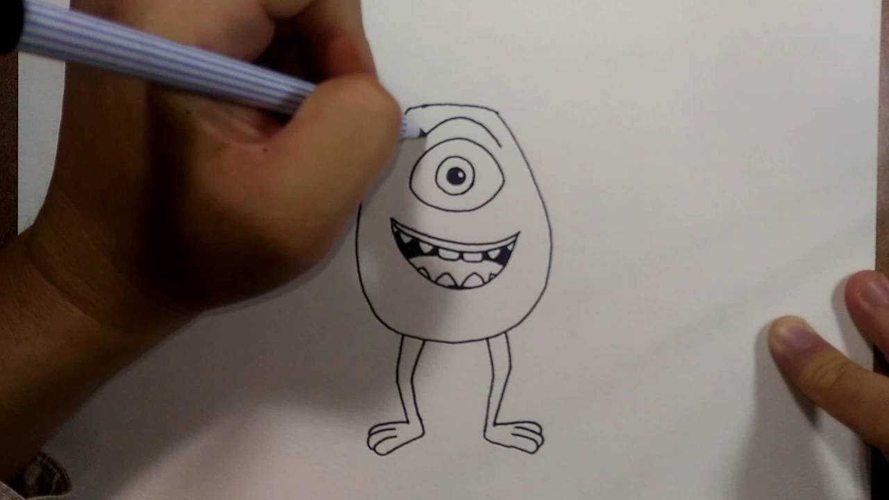 Mike Wazowski ไมค์ วาซอสกี้ จาก Monster Inc สอนวาดรูป วาดการ์ตูน กันเถอะ