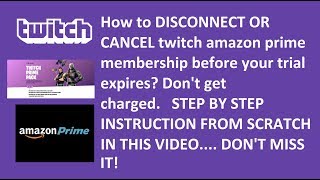 How To END or CANCEL Twitch Amazon Prime Membership?