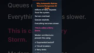 Why Automatic Retries Become Dangerous At Scale #SystemDesign #RetryStorm #distributedsystems