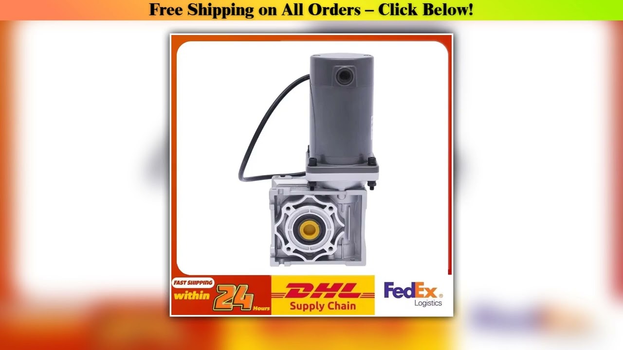 120W Portable NLRV-040 Gear Motor DC 12V 1800RPM High-Torque Adjustable Worm Gear Speed Reducer