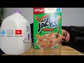 TRYING APPLE JACKS CEREAL  BREAKFAST 먹방 MUKBANG REVIEW EATING SHOW CRUNCHY SOUNDS