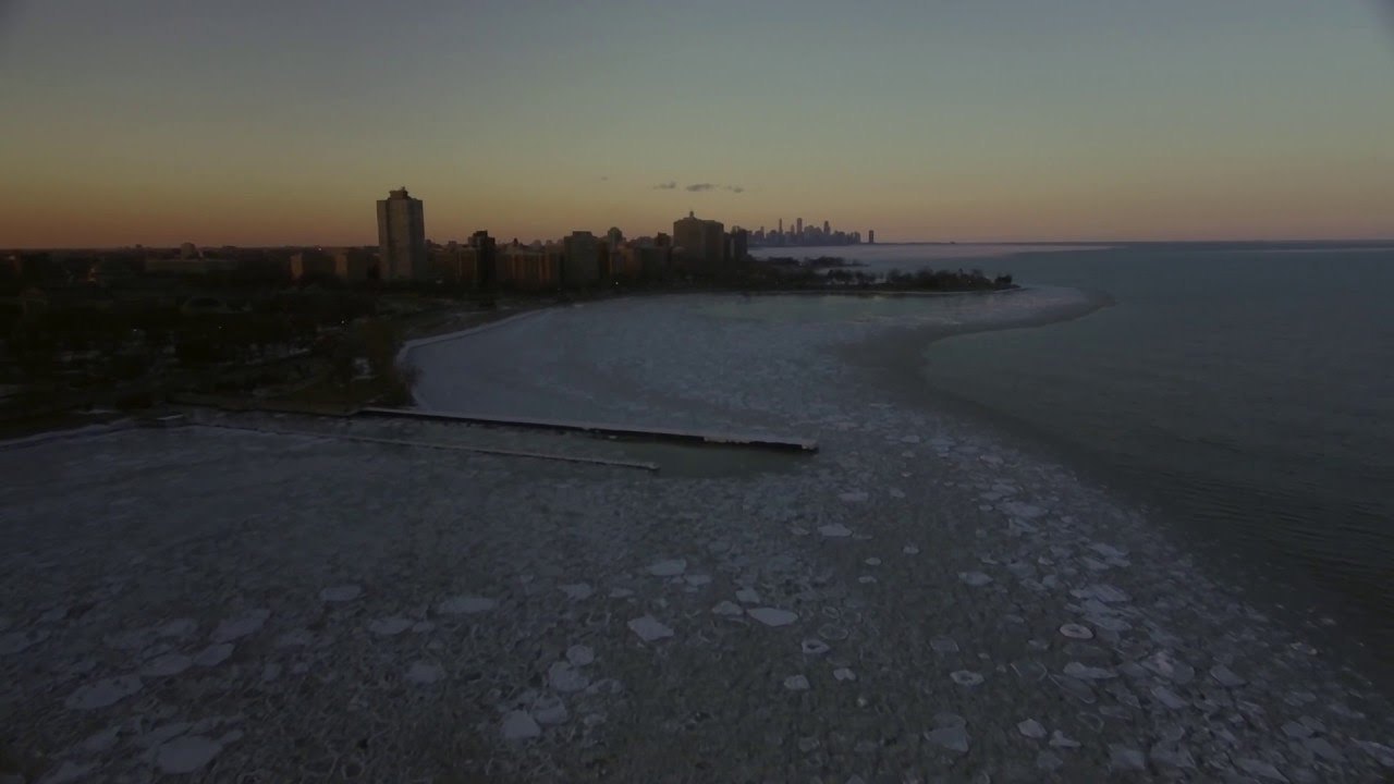 Hyde Park Lake Michigan in Winter YouTube
