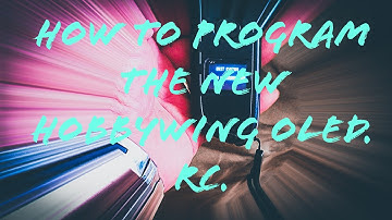 How to Program the Oled, Hobbywing RC. On the Verreal RS. Or any Board.