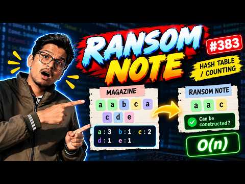 Ransom Note in Java | LeetCode #383 | HashMap & Frequency Counting | DSA