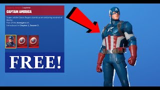 **Last Time** How To Get Captain America Skin (MARVEL) For FREE In Fortnite! Captain America Glitch!