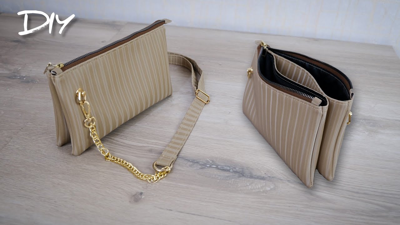 آموزش کیف دوقلو / کیف چرمی مجلسی / DIY twin pouch