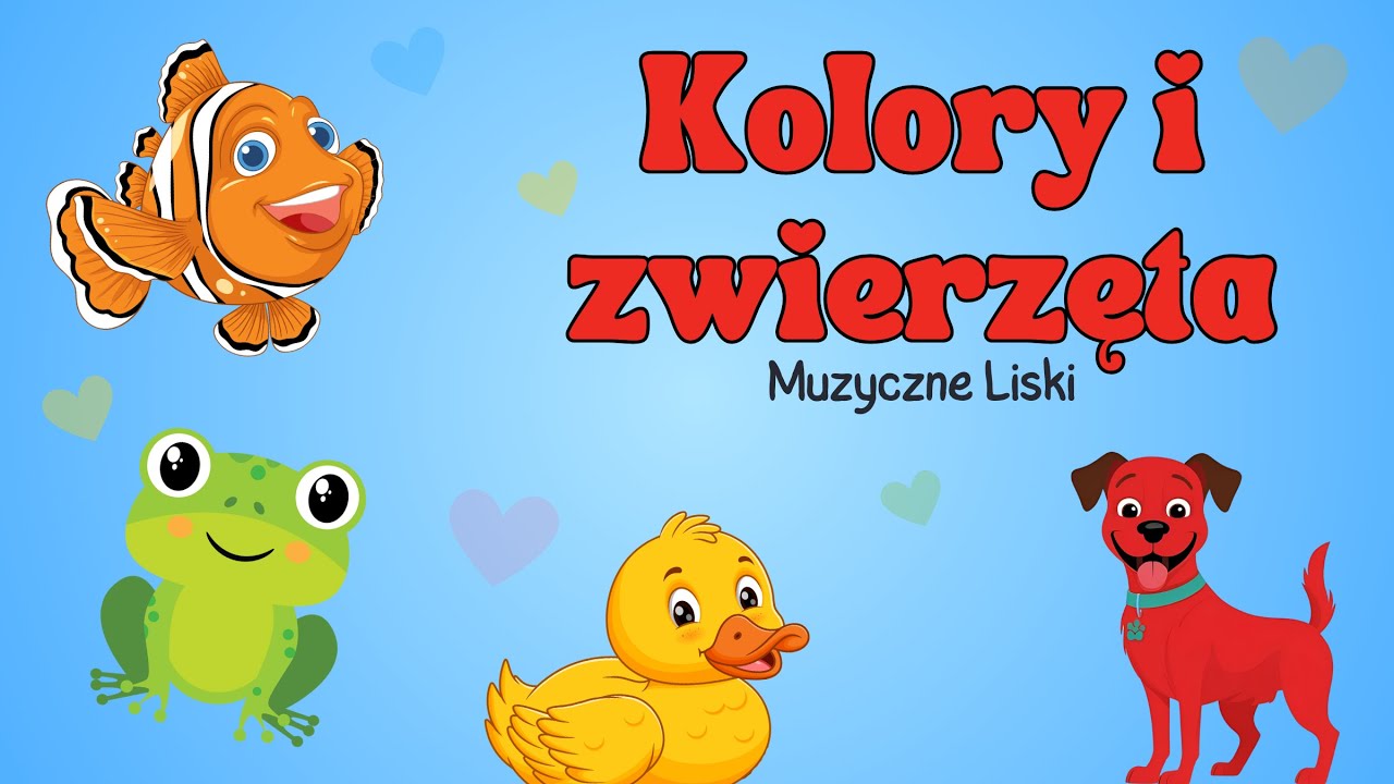 Muzyczne Liski - Kolory i zwierzęta 🎨🐶🐸 (Angielski dla dzieci) - YouTube