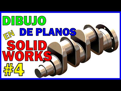 DIBUJO de PLANOS en SOLIDWORKS - 1x04 - CIGÜEÑAL de MOTOR de combustión