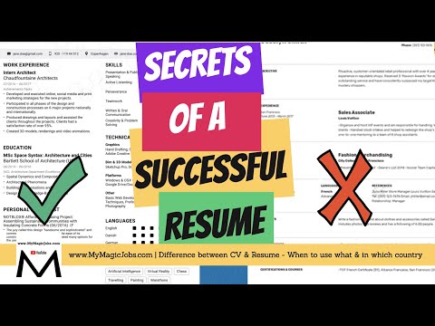 Video: Secrets Of A Successful Resume