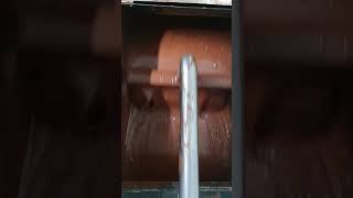 Conching our award winning dark chocolate.