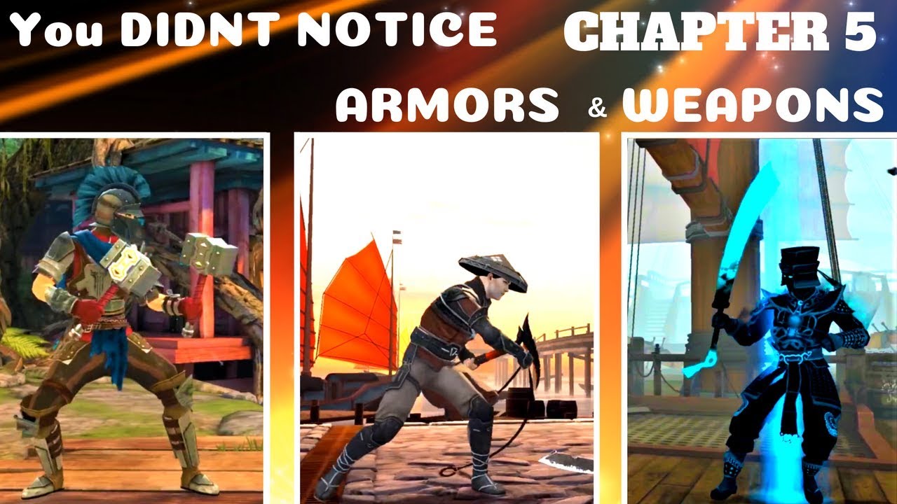 Shadow Fight 3 CHAPTER 5 WEAPONS and ARMORS