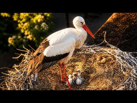 🕊️ LIVE: Unsere Störche in Heddesheim – Küken wachsen täglich . Storchennest Live Webcam