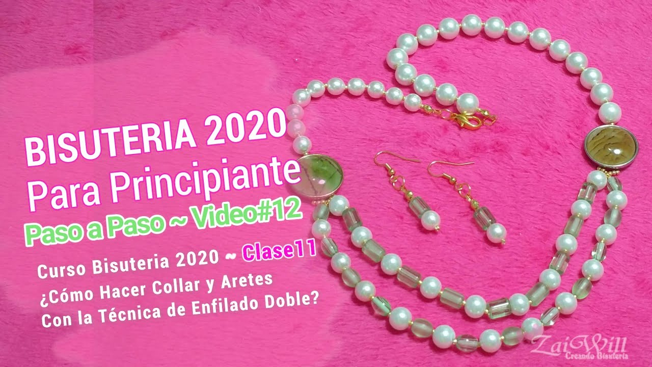Collar Flores En Cristal Alambrismo Bisuteria Clase 52 - YouTube