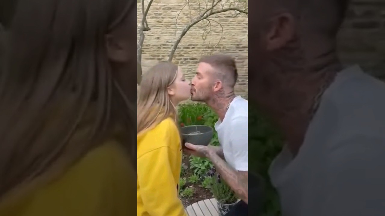 Daddy is cool | Beckham and his girl #shorts #messi #davidbeckham #intermiami #harperbeckham #viral