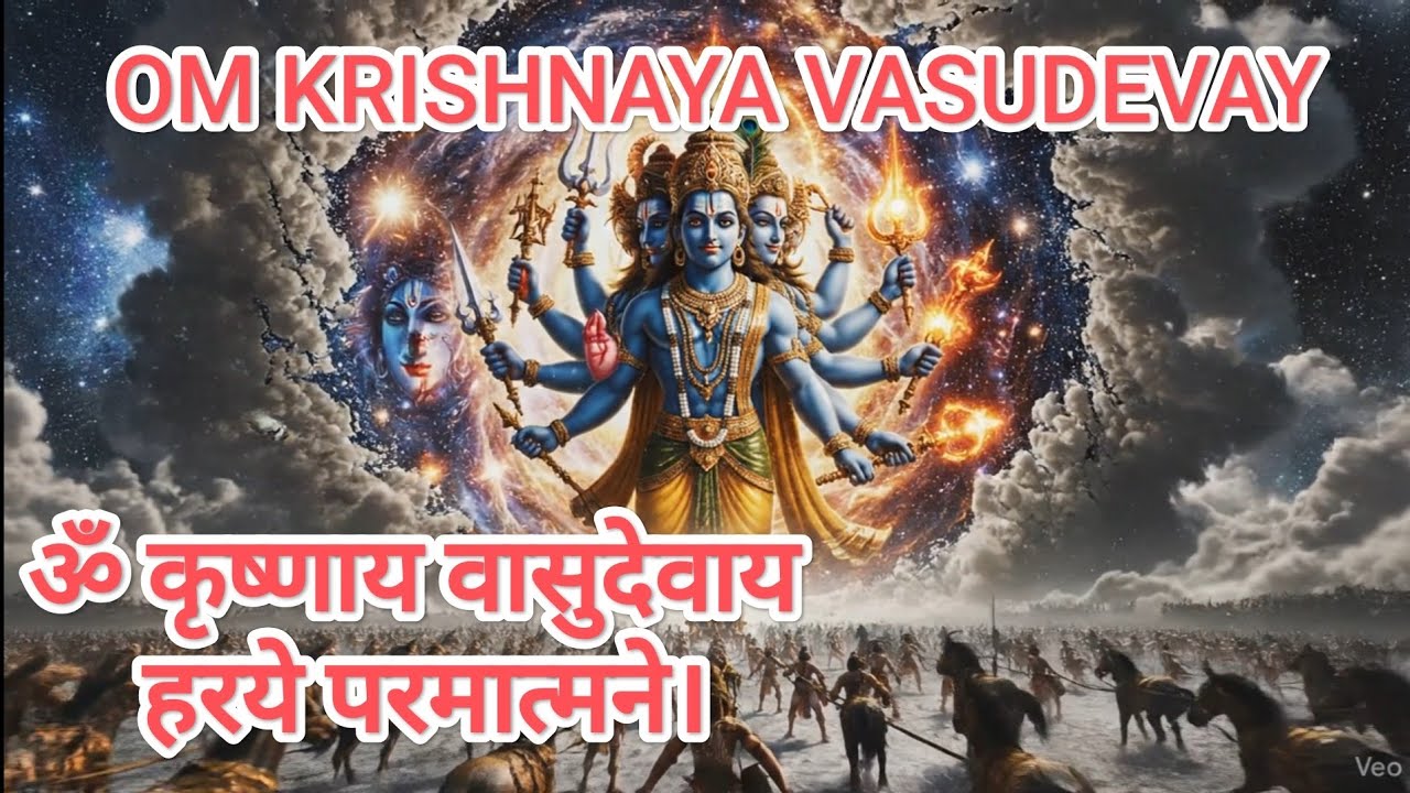Krishna Mantra for Peace | ॐ कृष्णाय वासुदेवाय हरये परमात्मने | Om krishnayya vasudevay | #viral 