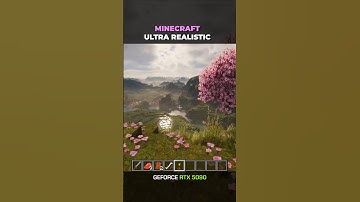 Ultra Realistic Minecraft on RTX 5090 🌸 – Mountain View with Cherry Blossoms
