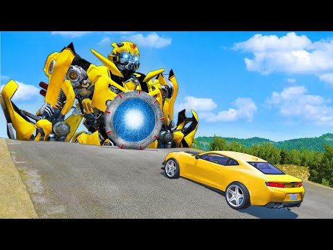 GIANT BUMBLEBEE PORTAL TRAP - BeamNG Drive Transformers Challenge