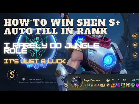 HOW TO WIN SHEN W/ S+ AUTO FILL ROLE IN RANK | WILDRIFT @AngelDommeX