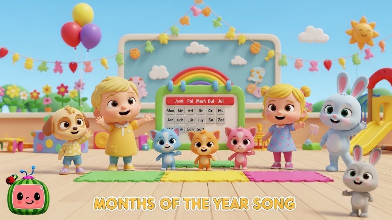 Months of the Year Song 🗓️ | Learn Months for Kids | Nursery Rhymes & Songs for Children