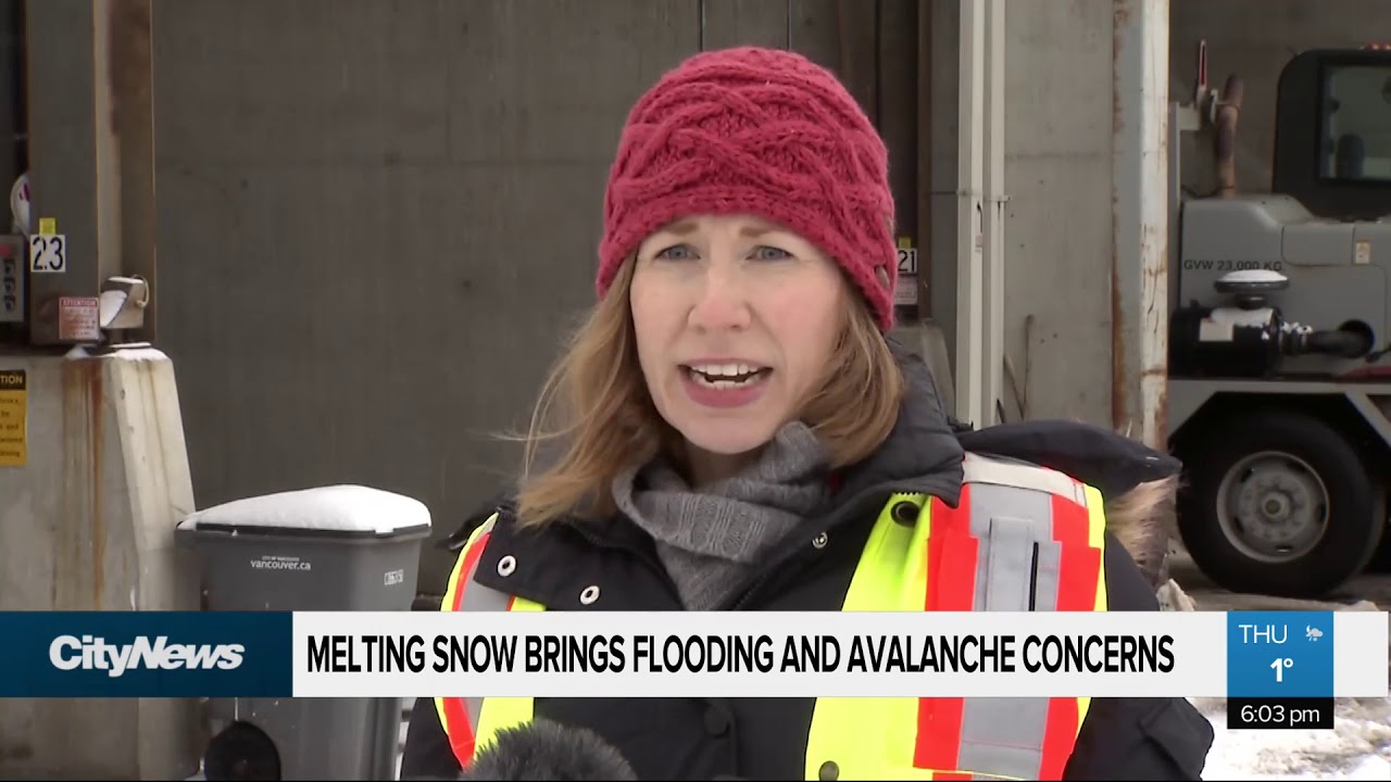 Melting snow brings flooding and avalanche concerns - YouTube