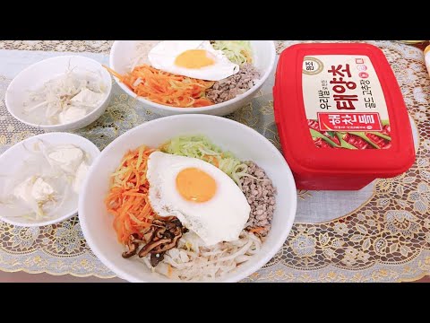 Cách làm cơm trộn Hàn Quốc đơn giản, chuẩn vị, đẹp mắt ~ 비빔밥 [Ngoc's Cooking]