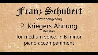 2. Kriegers Ahnung: for medium voice, piano accompaniment