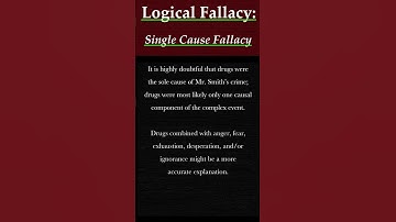 Logical Fallacy: Single Cause Fallacy | #shorts #logicalfallacy #thinkingmethods #wisdomforlife