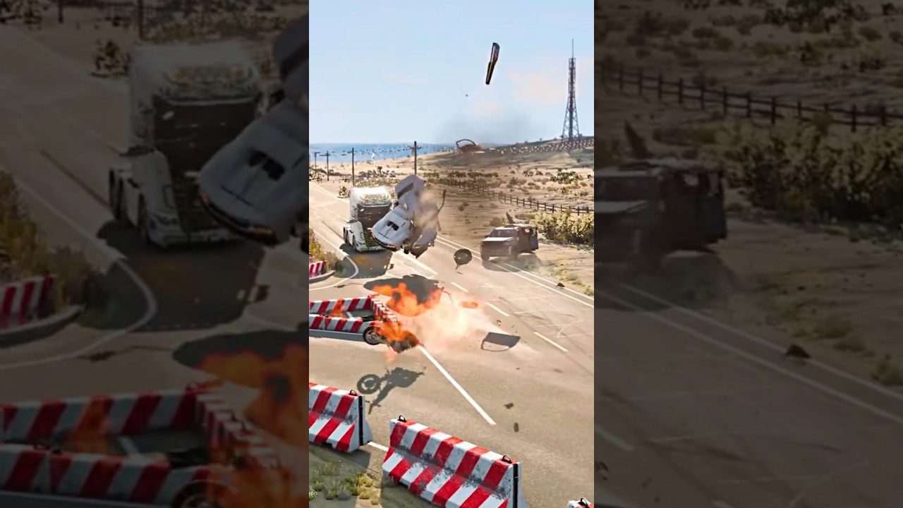 Real Highway Car Accident Simulation 🚗💥 | Travel Safe Awareness Shorts