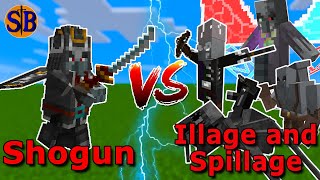 Shogun(Illager Addition) vs Illage and Spillage | Minecraft Mob Battle