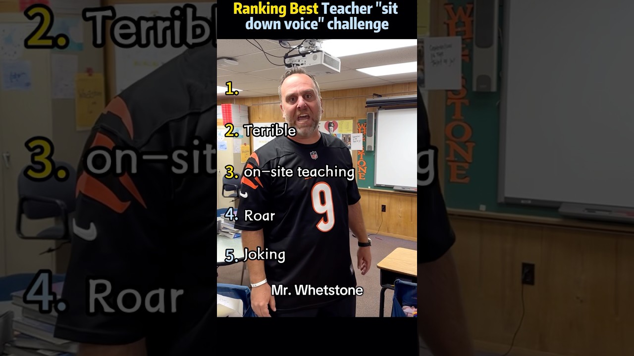 Ranking Best Teacher "sit down voice" challenge #funny #ranking #teacher