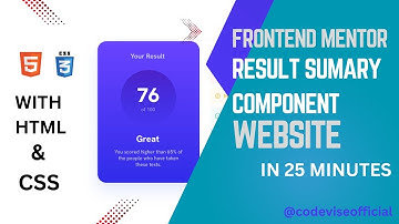 Detailed Result Summary Component Tutorial (Frontend Mentor) | Hindi/Urdu