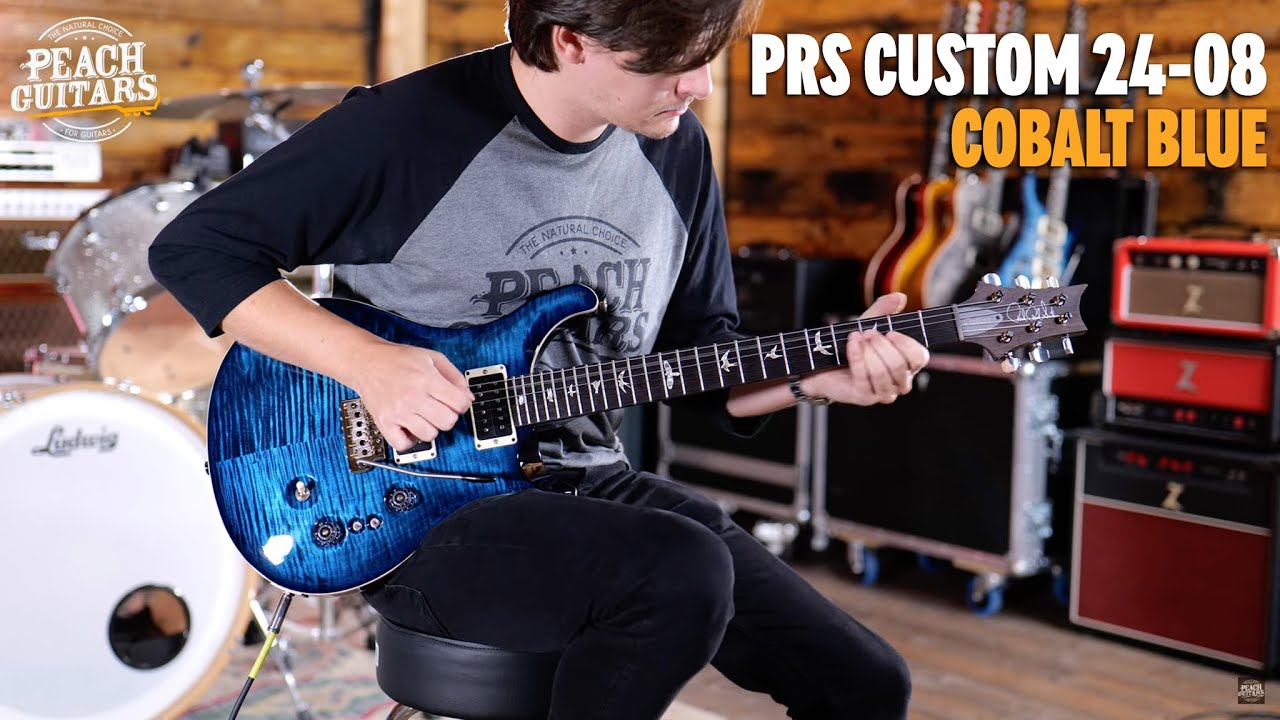 No Talking...Just Tones | PRS Custom 24-08 - Cobalt Blue Pattern 