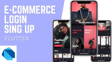 Flutter eCommerce App - Sign Up and Login UI
