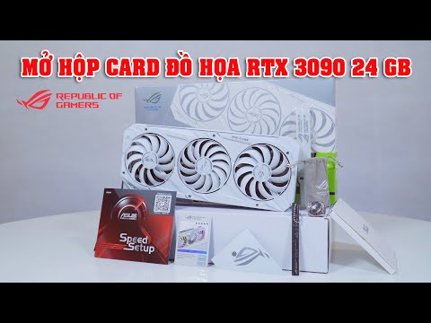 MỞ HỘP CARD ĐỒ HỌA RTX 3090 ASUS ROG STRIX OC 24GB XEM BÊN TRONG CÓ GÌ