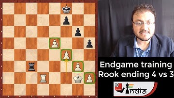 A critical 4 vs 3 Rook endgame | Learn from Piket, Kasparov, Aravindh and Adams
