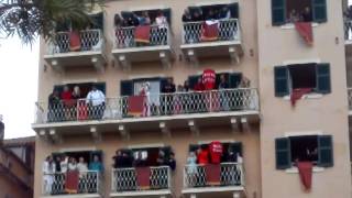 Easter pot smashing Corfu 2014 with KCTV