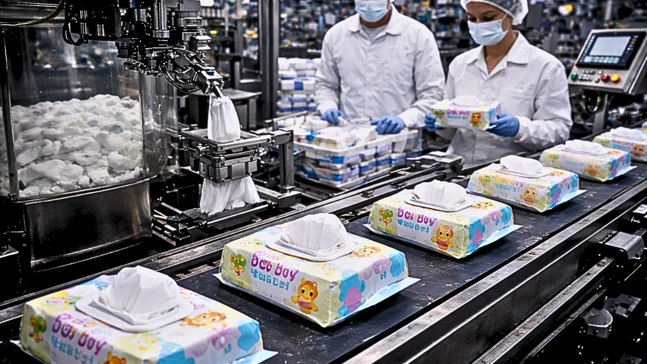 ASÍ se FABRICAN las TOALLITAS HÚMEDAS: ¿Qué LÍQUIDO llevan que NO se SECA nunca?