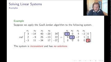 Gauß-Jordan Elimination: Part 4/5 "Solving Linear Systems"