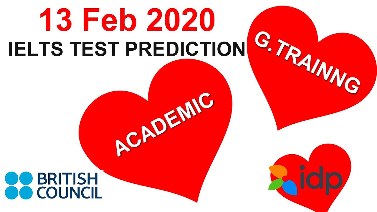 13 Feb 2020 IELTS Test Prediction || Academic & GT || British Council & IDP